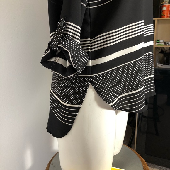 ⭐️ Ann Taylor LOFT Striped Long Sleeve Blouse EXTRA SMALL - Picture 6 of 12